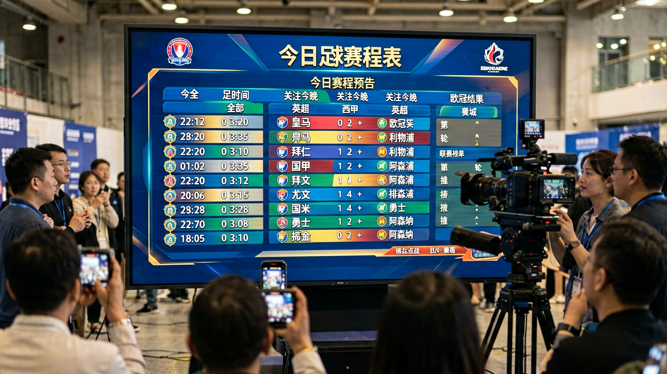 今日足球赛程表，展示多场联赛时间